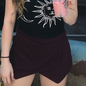 Boohoo Maroon Skort